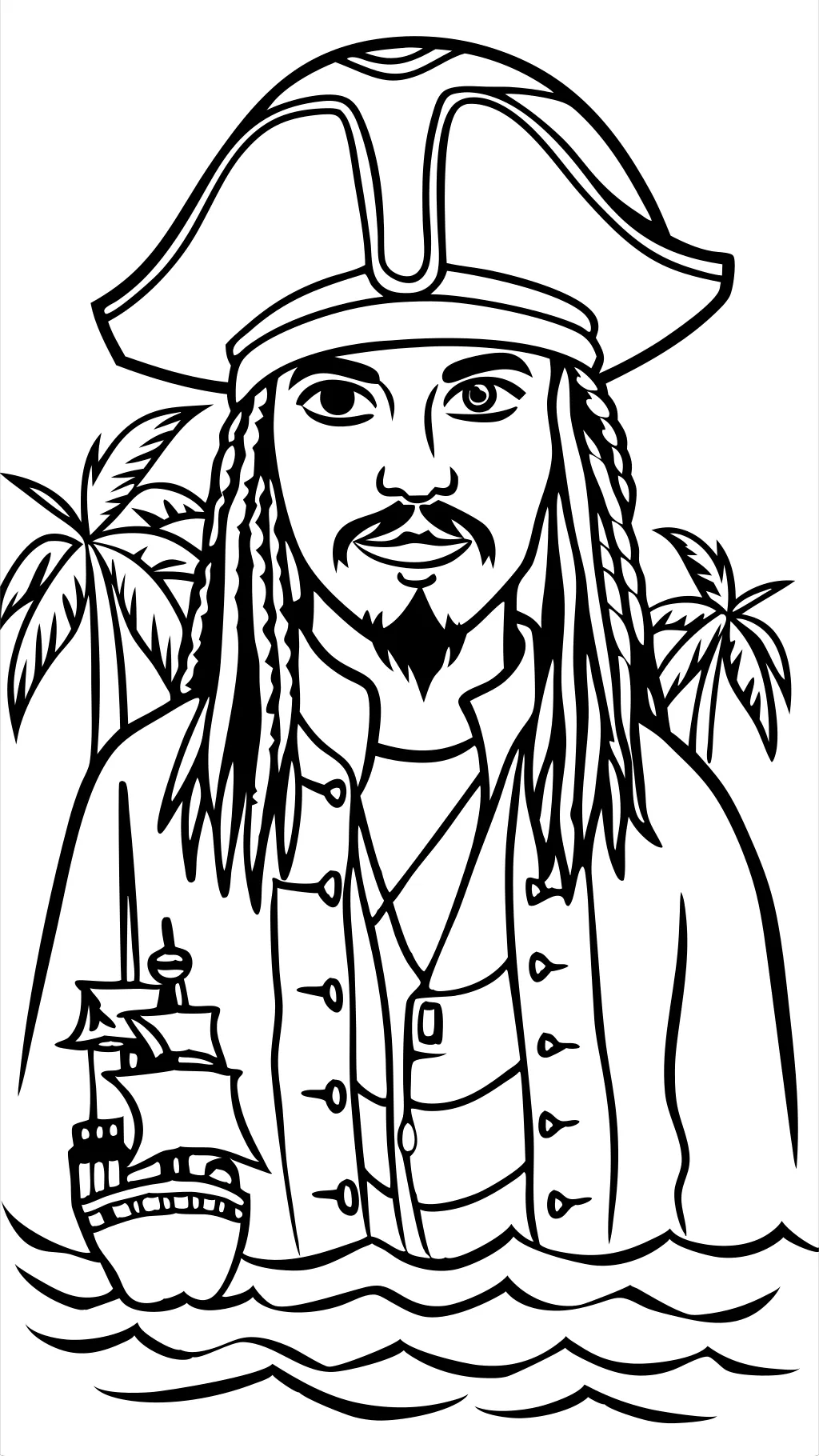 coloriage de Captain Jack Sparrow